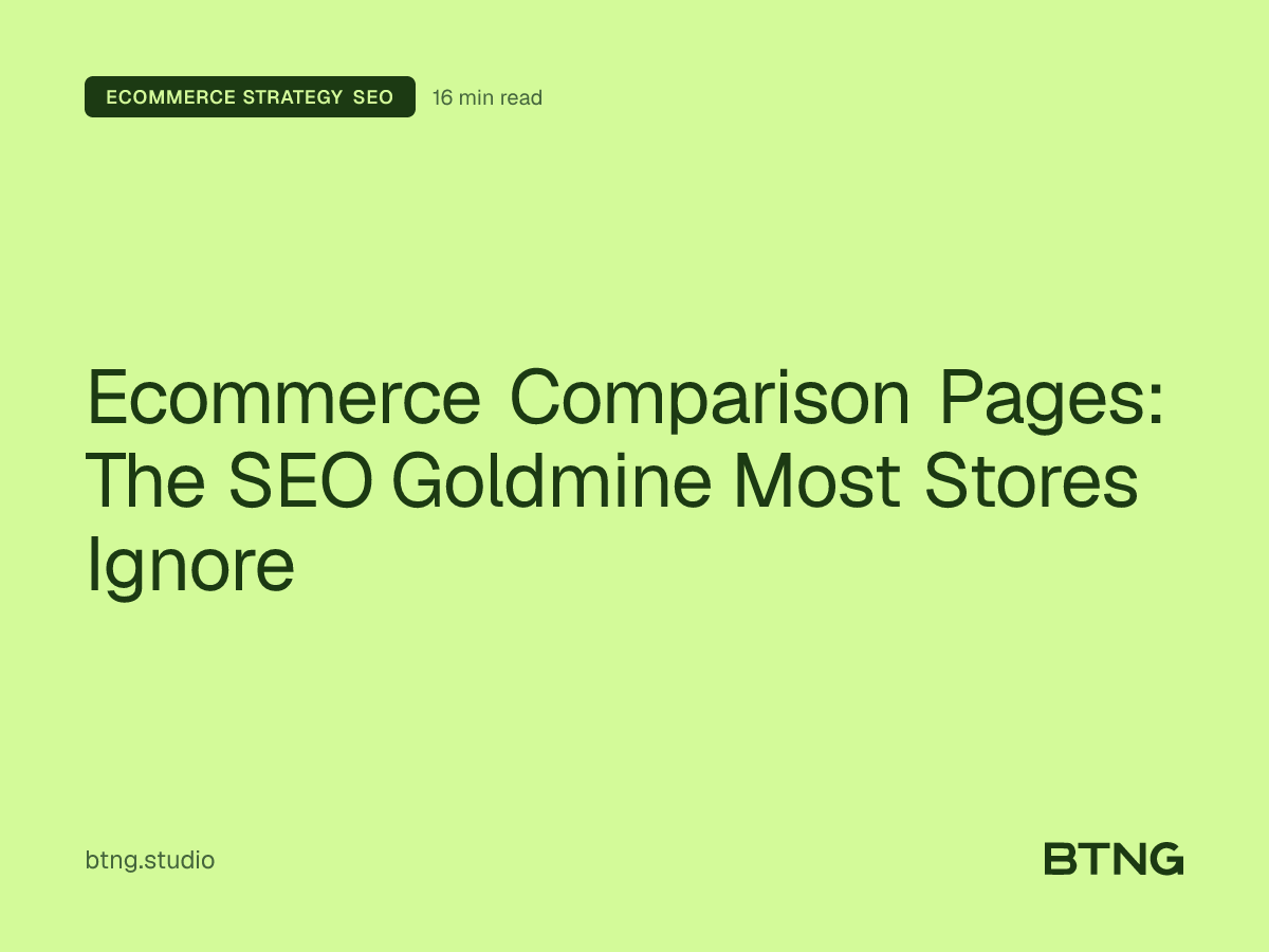 Ecommerce Comparison Pages: The SEO Goldmine Most Stores Ignore