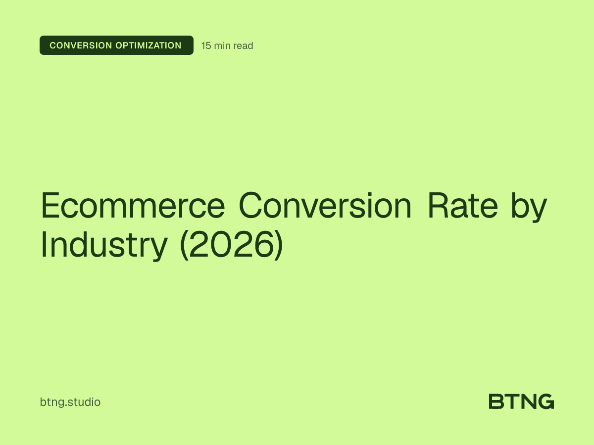 Ecommerce Conversion Rate by Industry (2026)