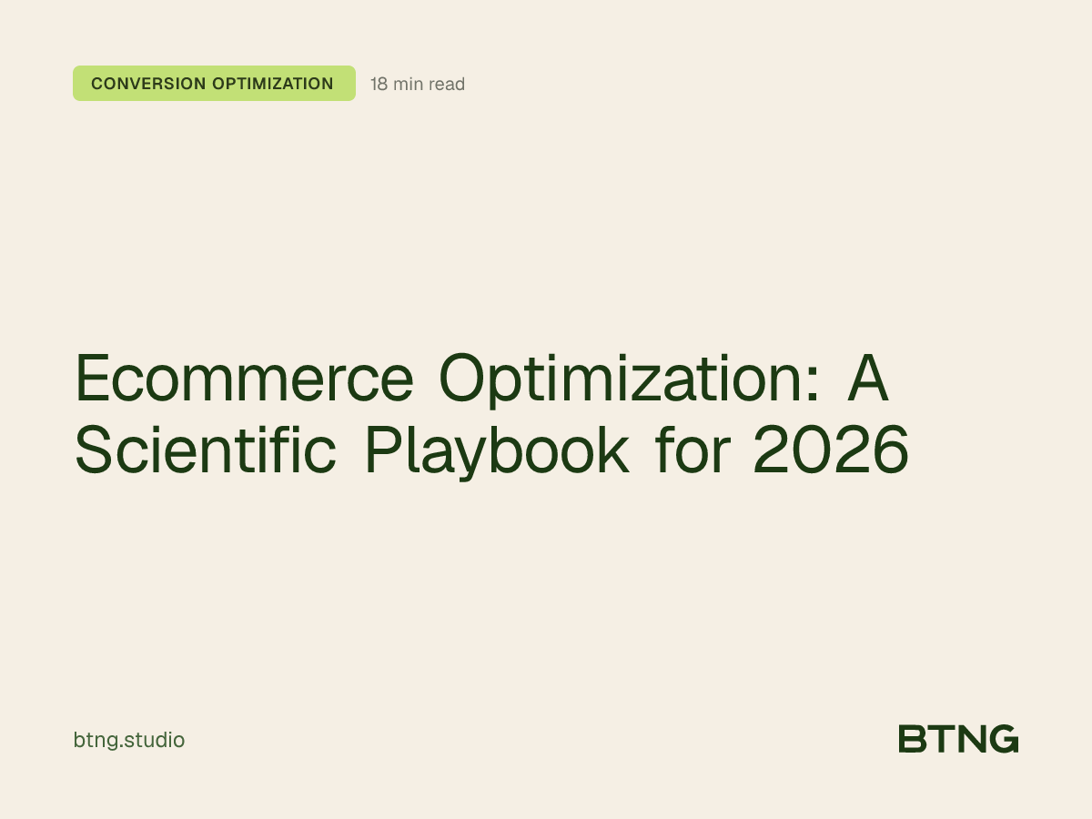 Ecommerce Optimization: A Scientific Playbook for 2026