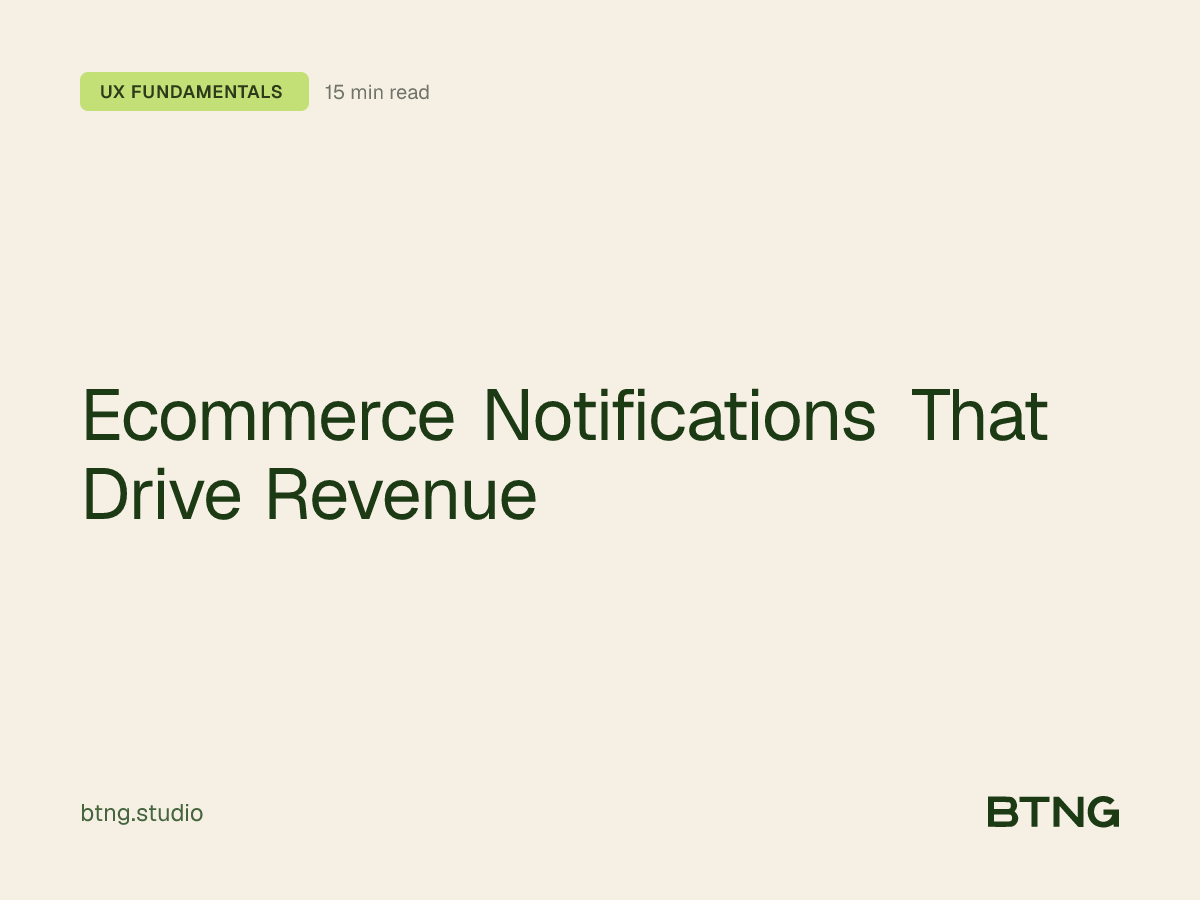 Ecommerce Notifications That Drive Revenue