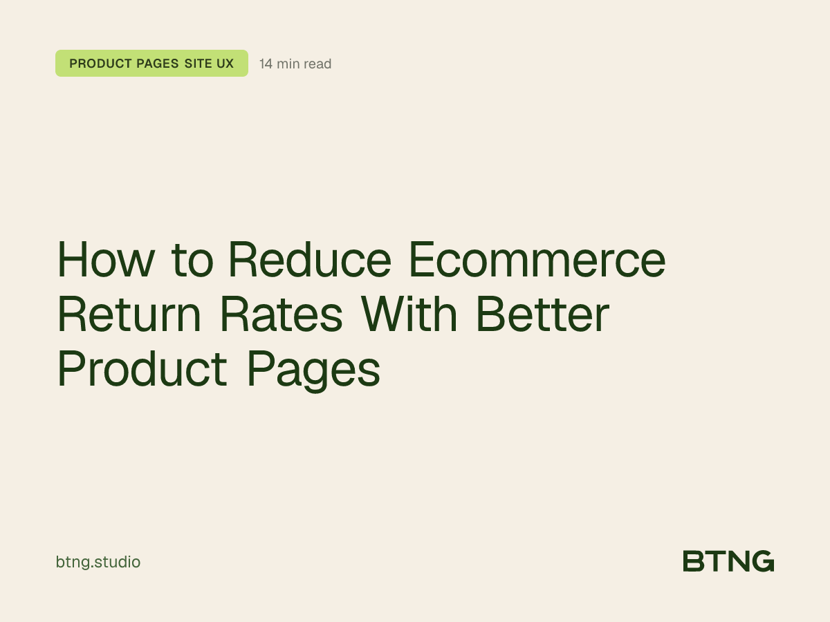 How to Reduce Ecommerce Return Rates With Better Product Pages