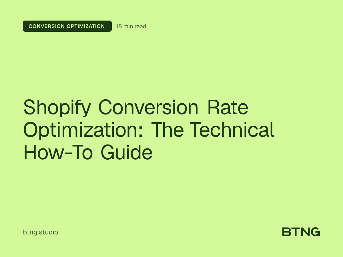 Shopify Conversion Rate Optimization: The Technical How-To Guide