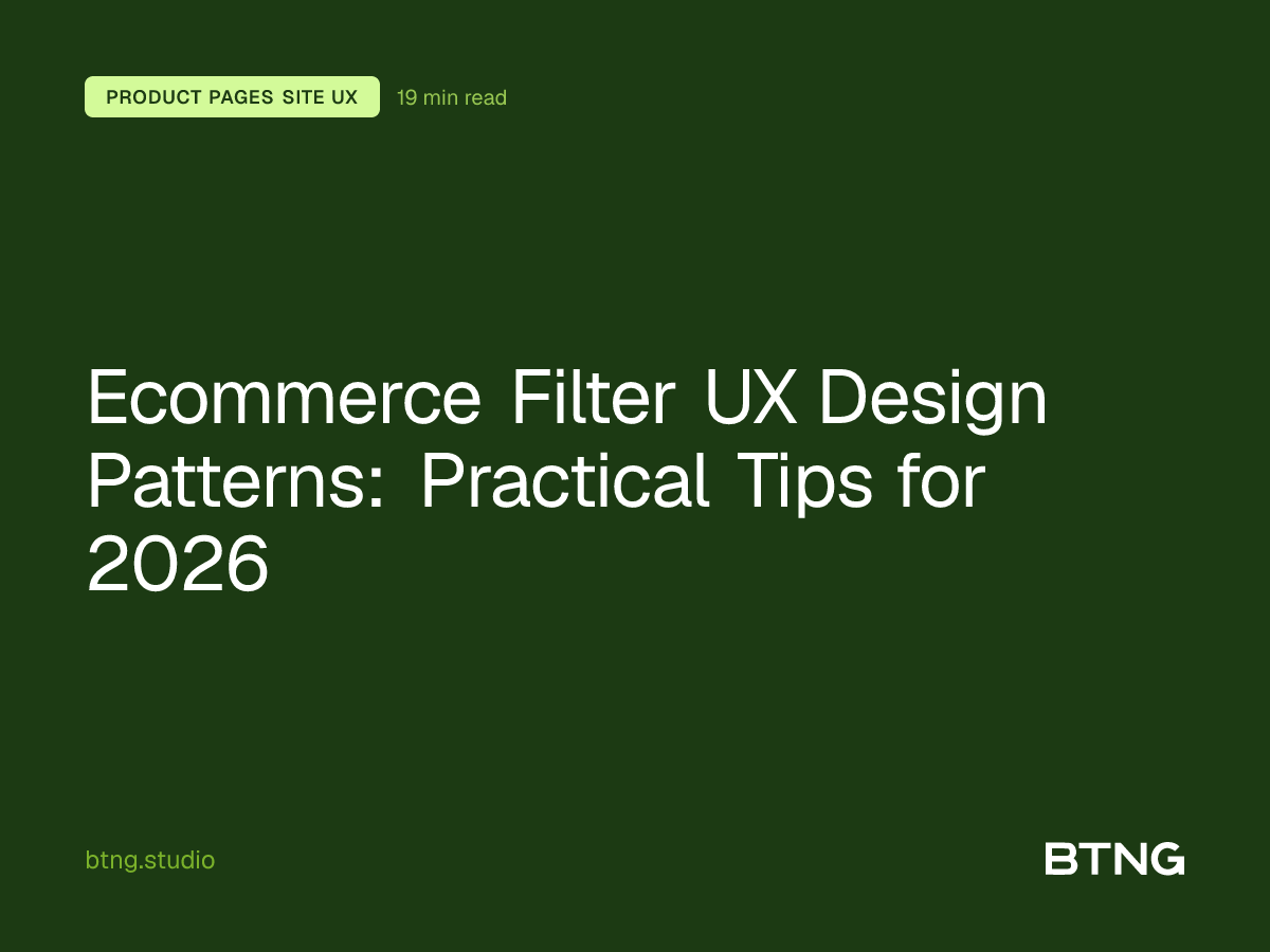 Ecommerce Filter UX Design Patterns: Practical Tips for 2026