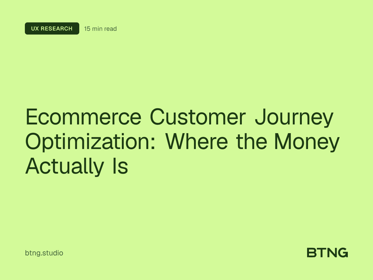 Ecommerce Customer Journey Optimization: Where the Money Actually Is