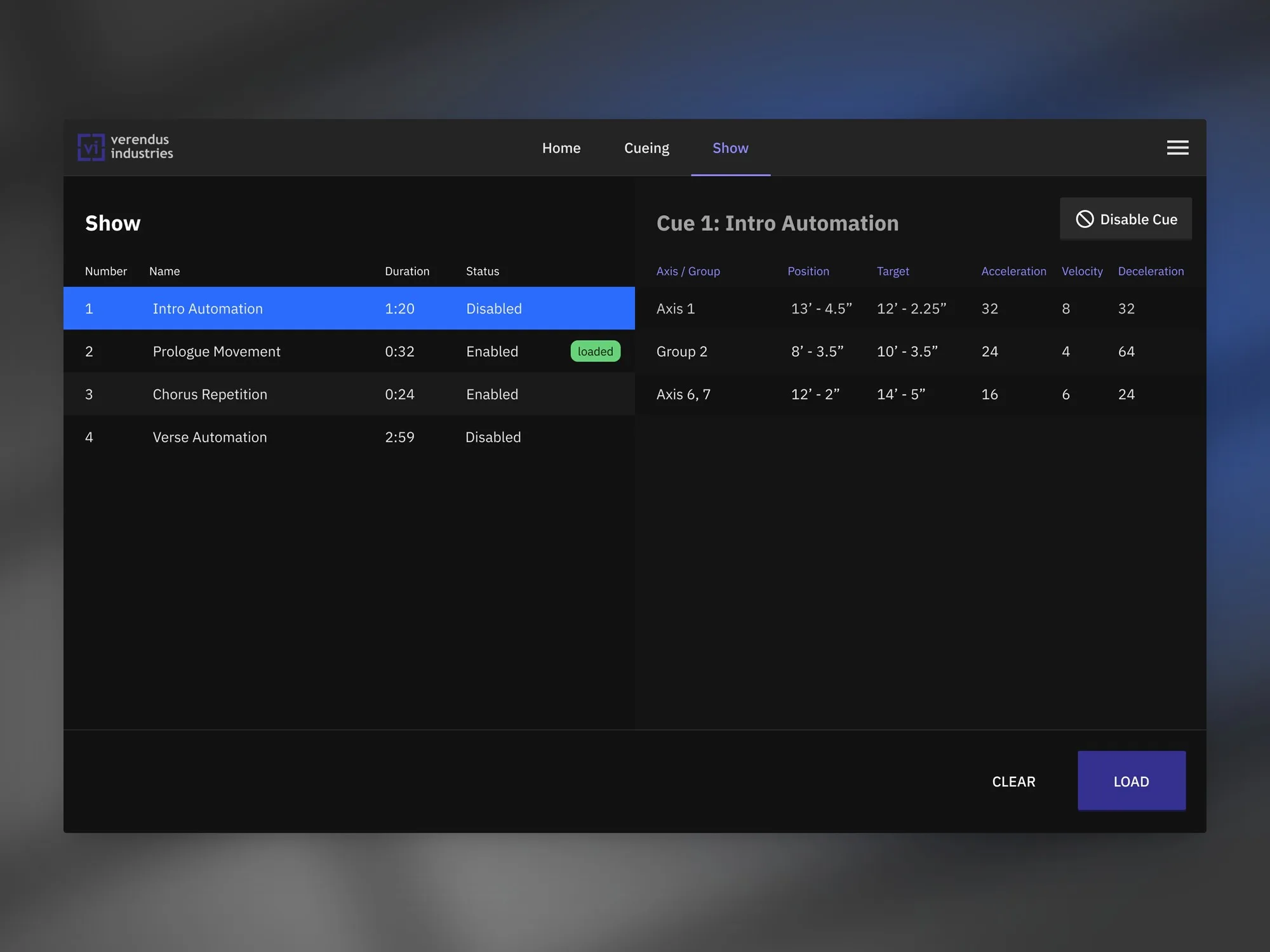 Stage Automation App: Dark Mode Material Design - Image 5